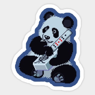 Mahjong Panda Pixel Art Sticker